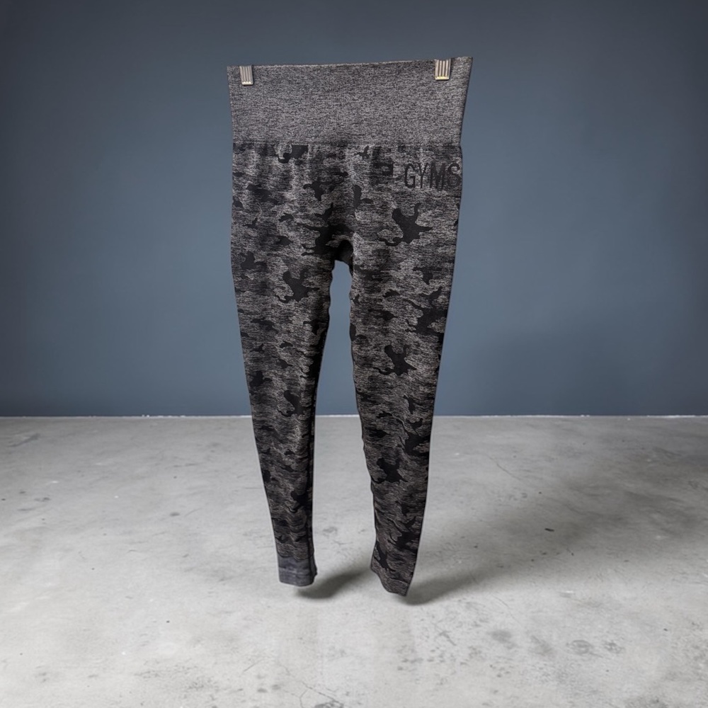 Gymshark Charcoal Camo Seamless Leggings